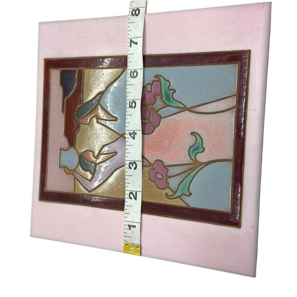 Maidens W/ Mesa Southwestern Style Decorative Tile Trivet Vintage 80s Arius - Picture 8 of 14